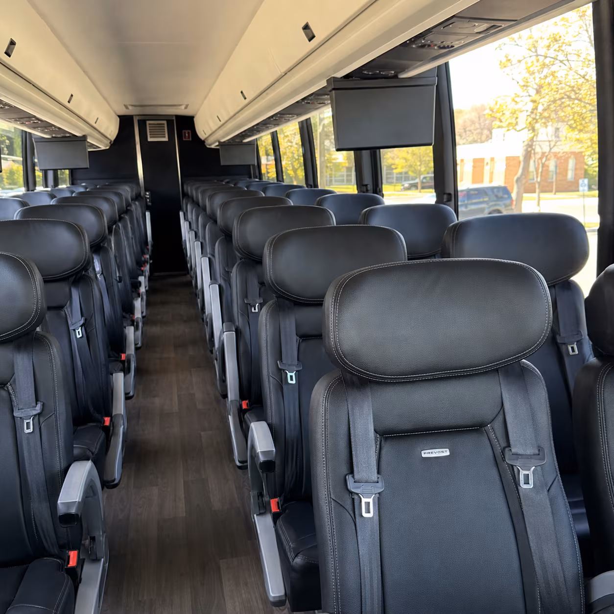 huntington beach charter bus services interior