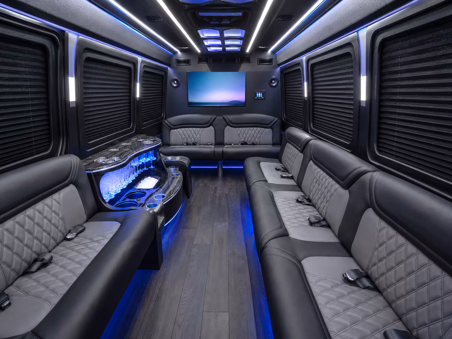 huntington beach party bus interior
